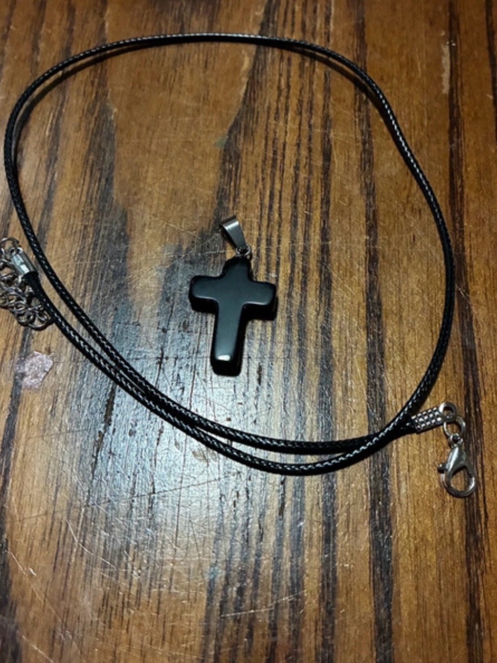 Black Cross Pendant Necklace - Women Jewelry